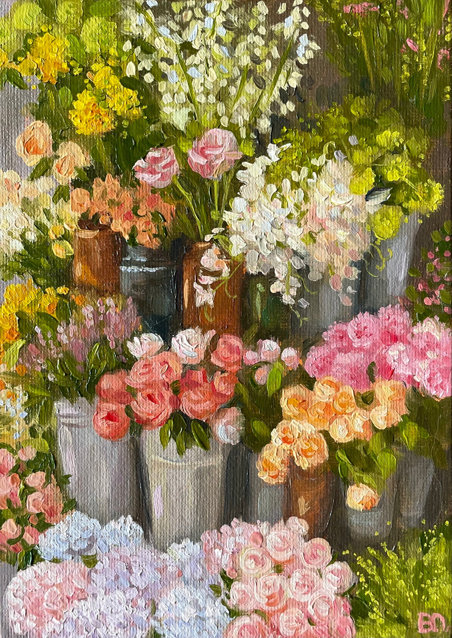 The Florist Original Oil Painting