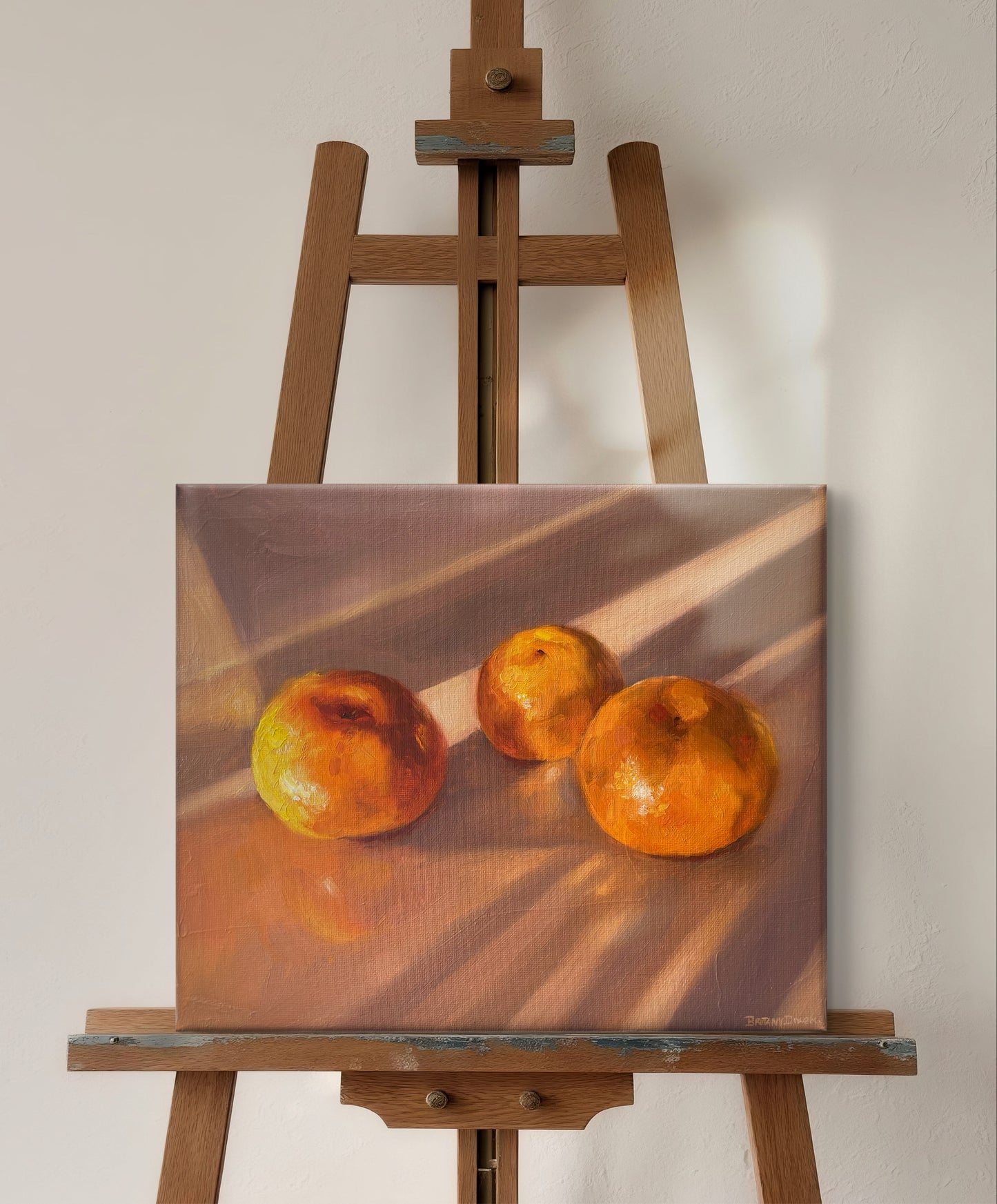 Trio of Mandarins Still Life Original Oil Painting