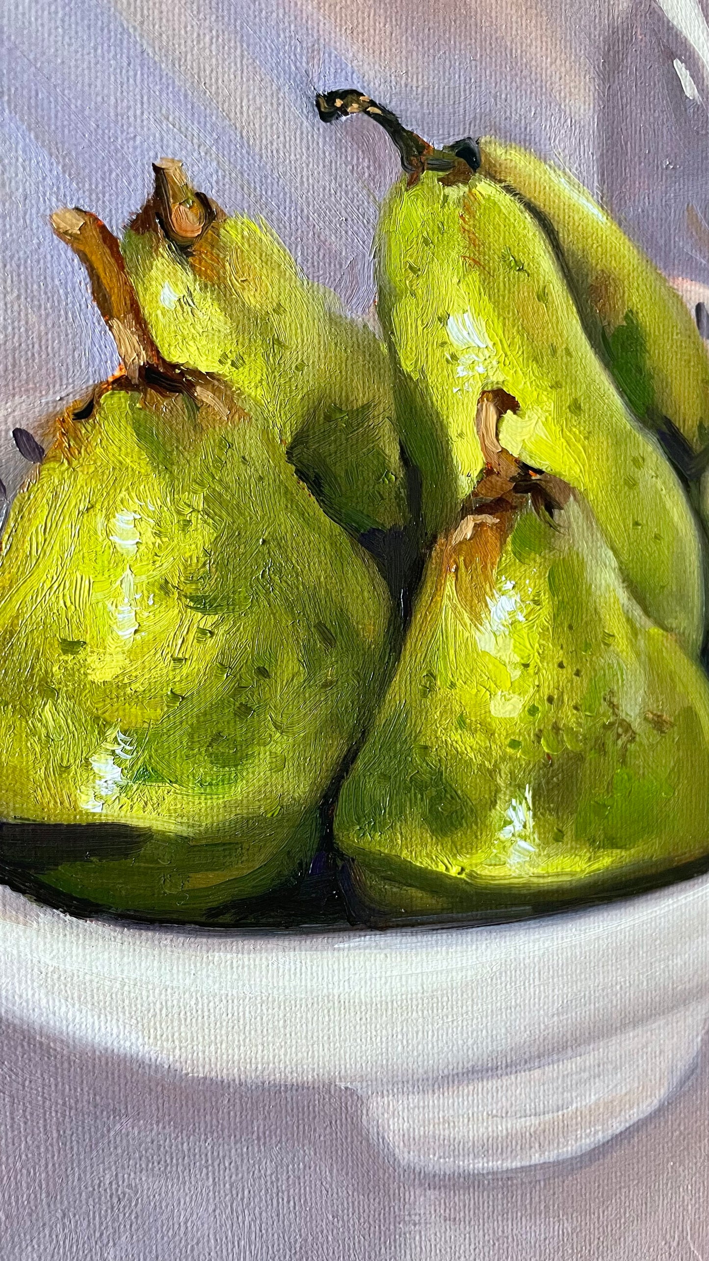 Sunlit Pears Still Life Original Oil Painting