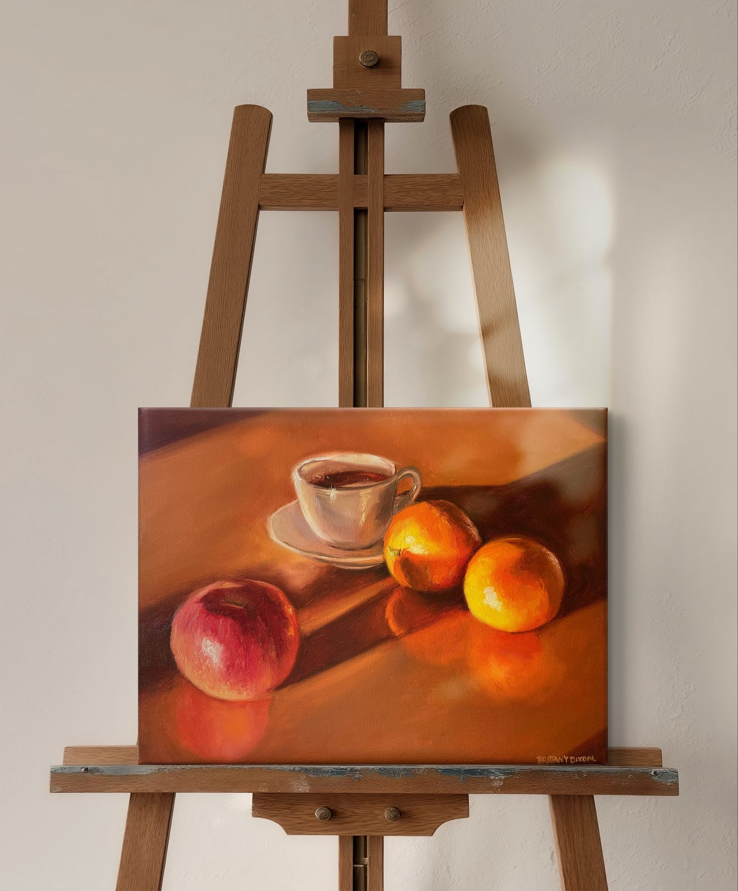 Fruit and Tea Still Life Original Oil Painting