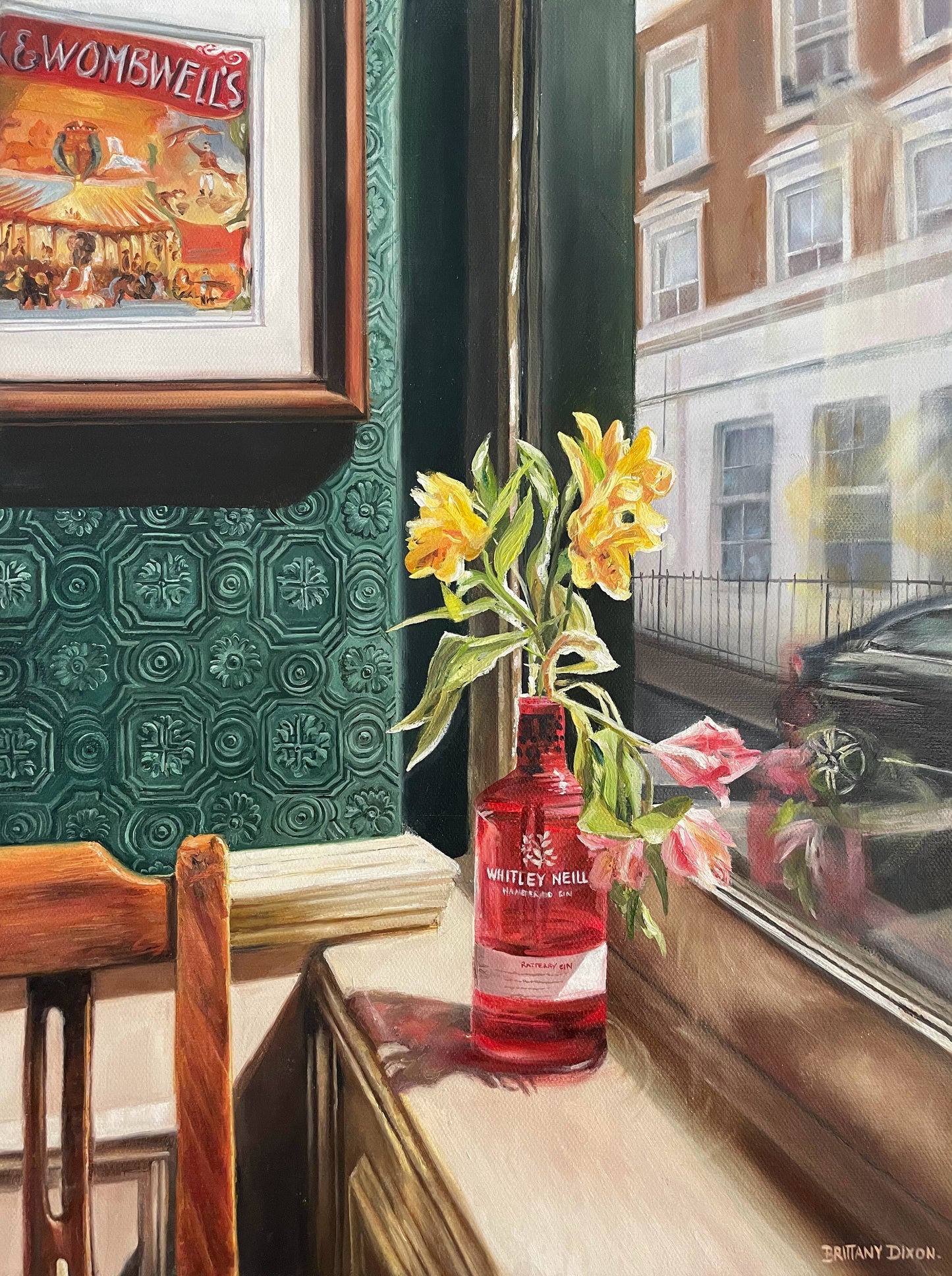 London Pub Original Oil Painting