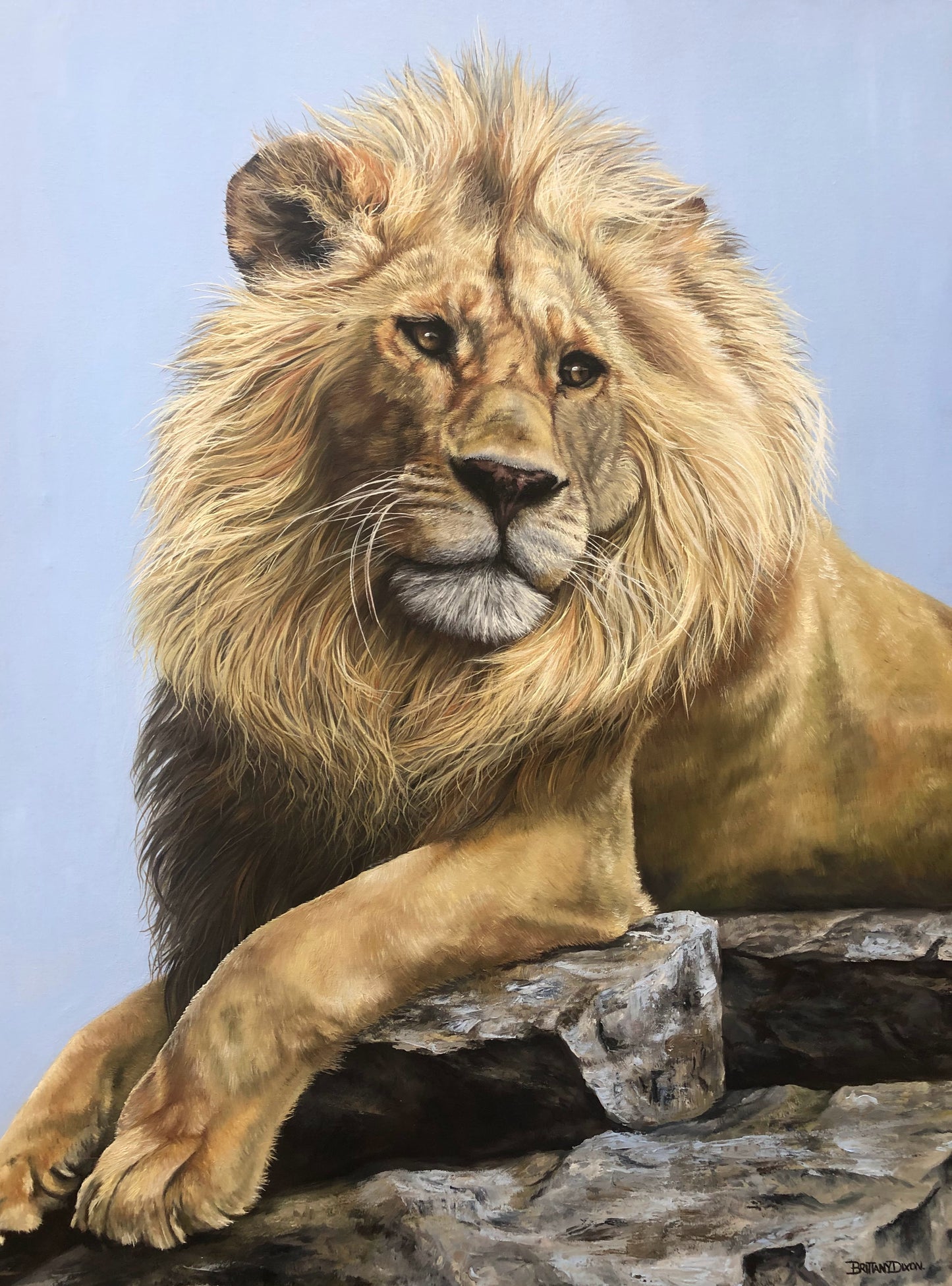 King of the Serengeti Original Oil Painting