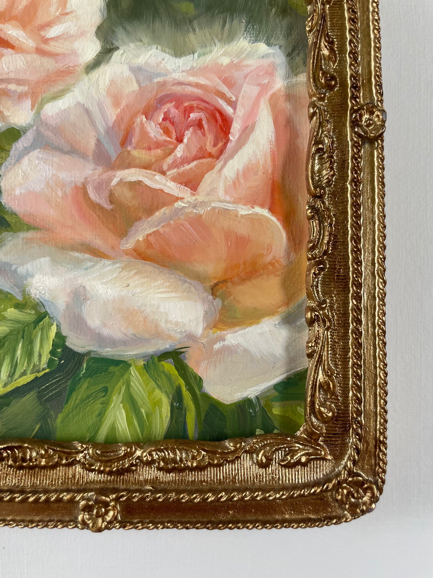 Sunrise Roses Original Oil Painting