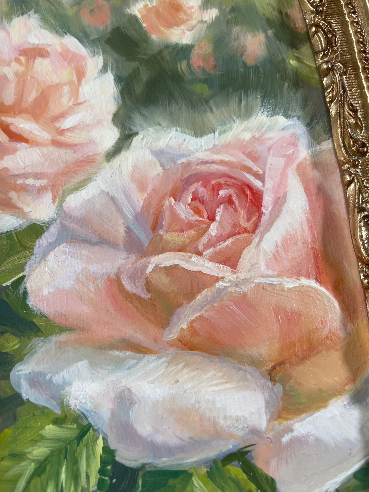 Sunrise Roses Original Oil Painting