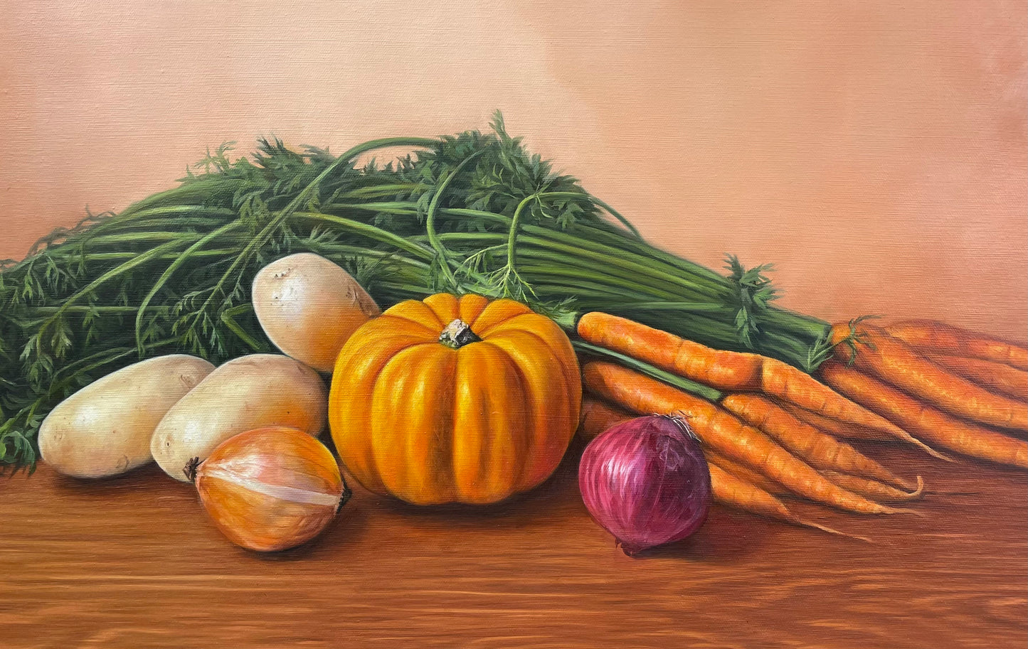 FAMILY HARVEST Original Oil Painting