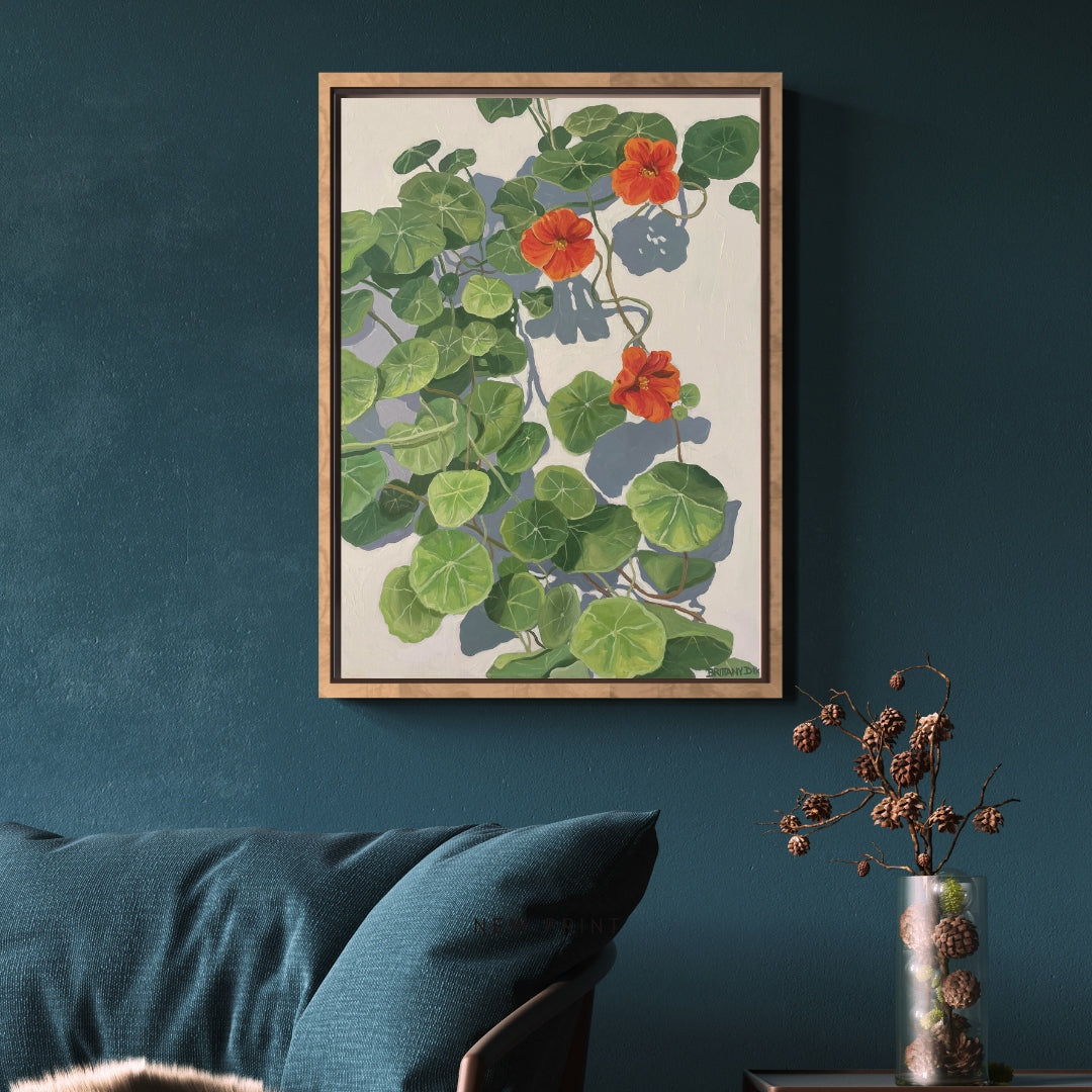 Nasturtium Bloom Original Oil Painting