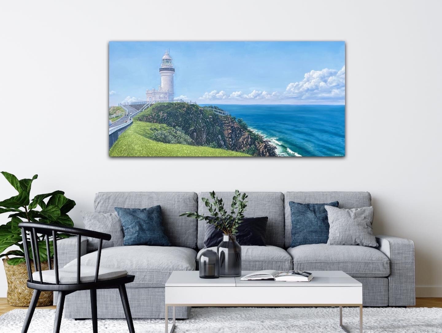 Byron Bay Lighthouse Original Oil Painting