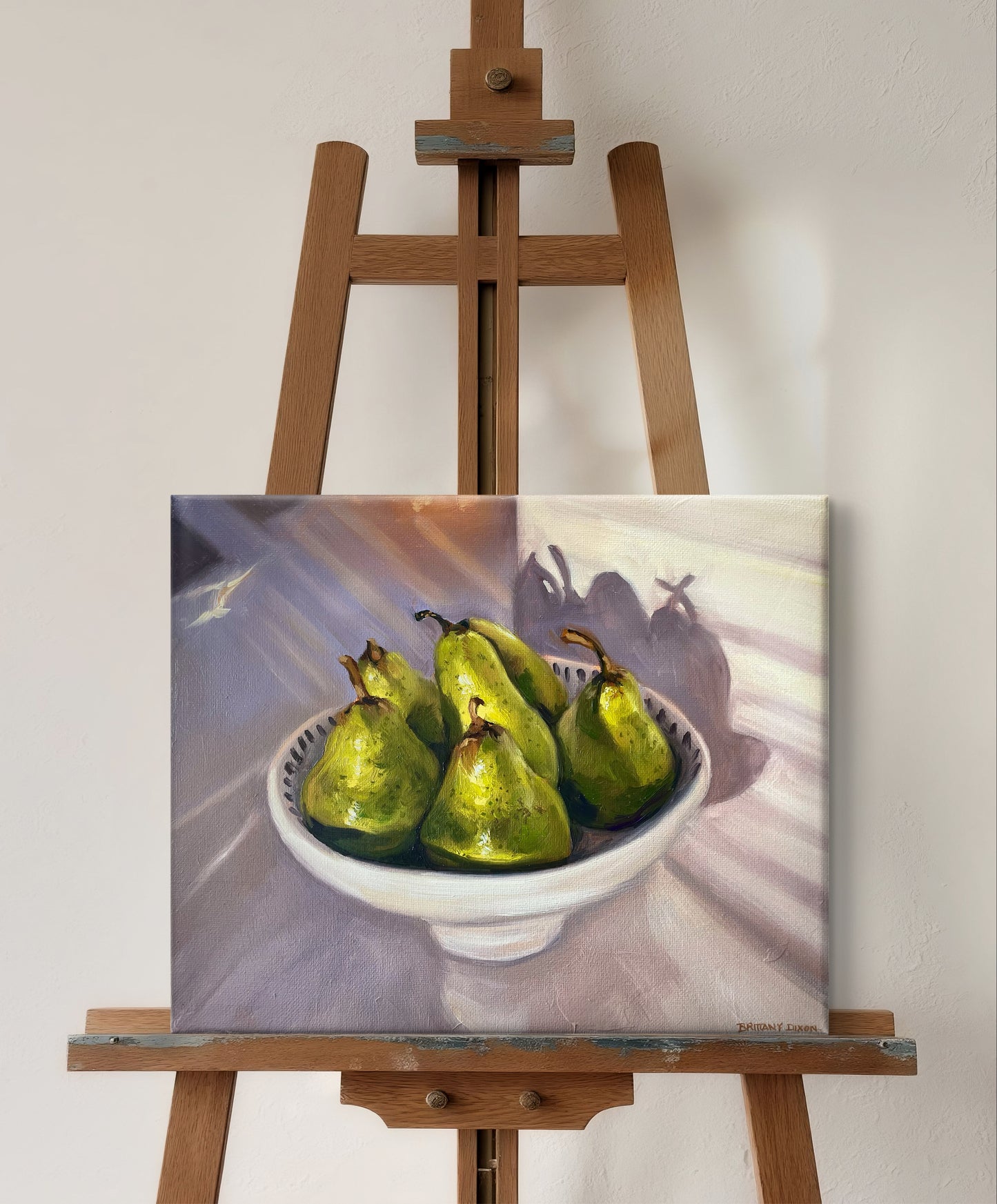 Sunlit Pears Still Life Original Oil Painting