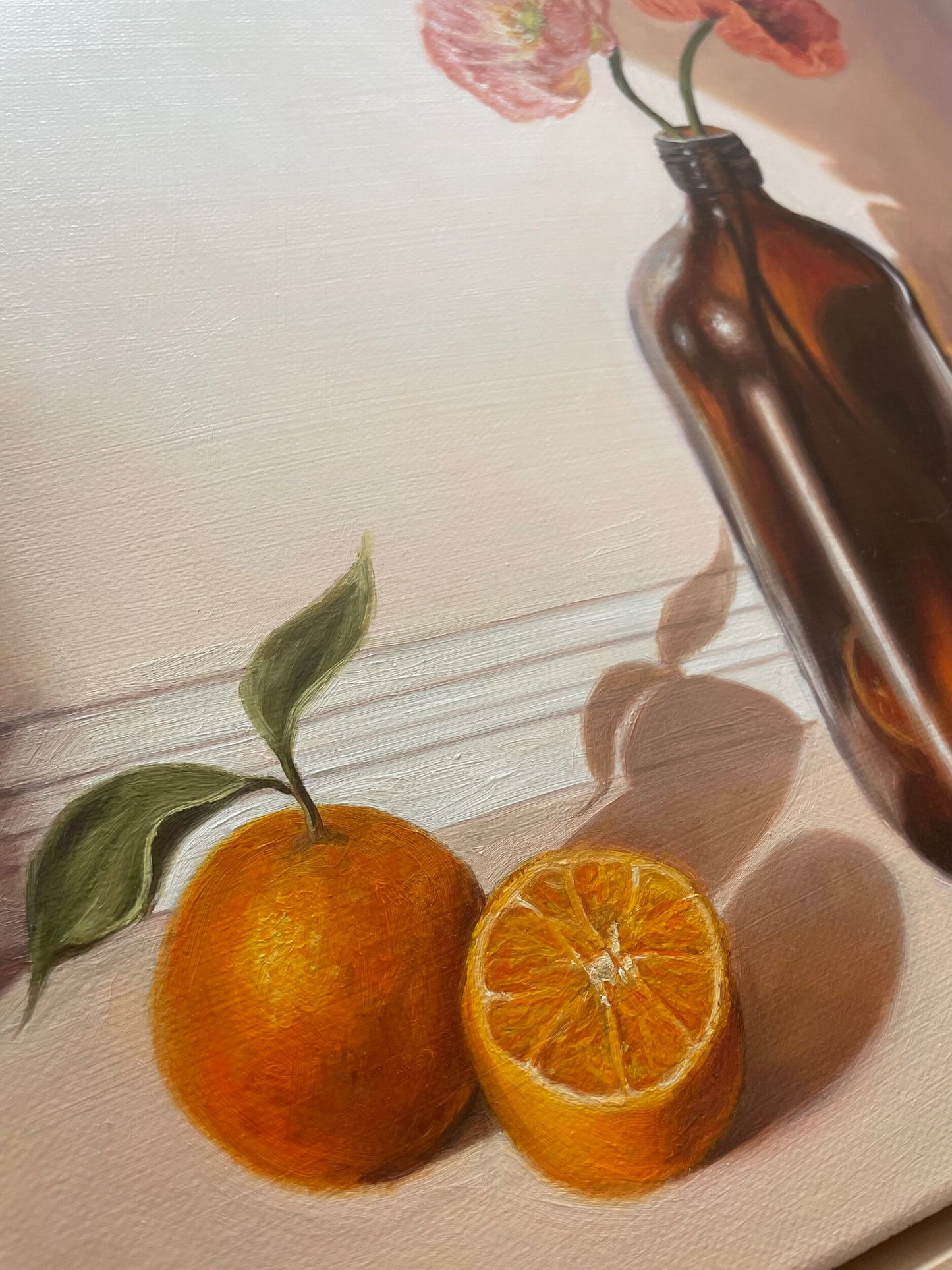 Poppies and Oranges Original Oil Painting