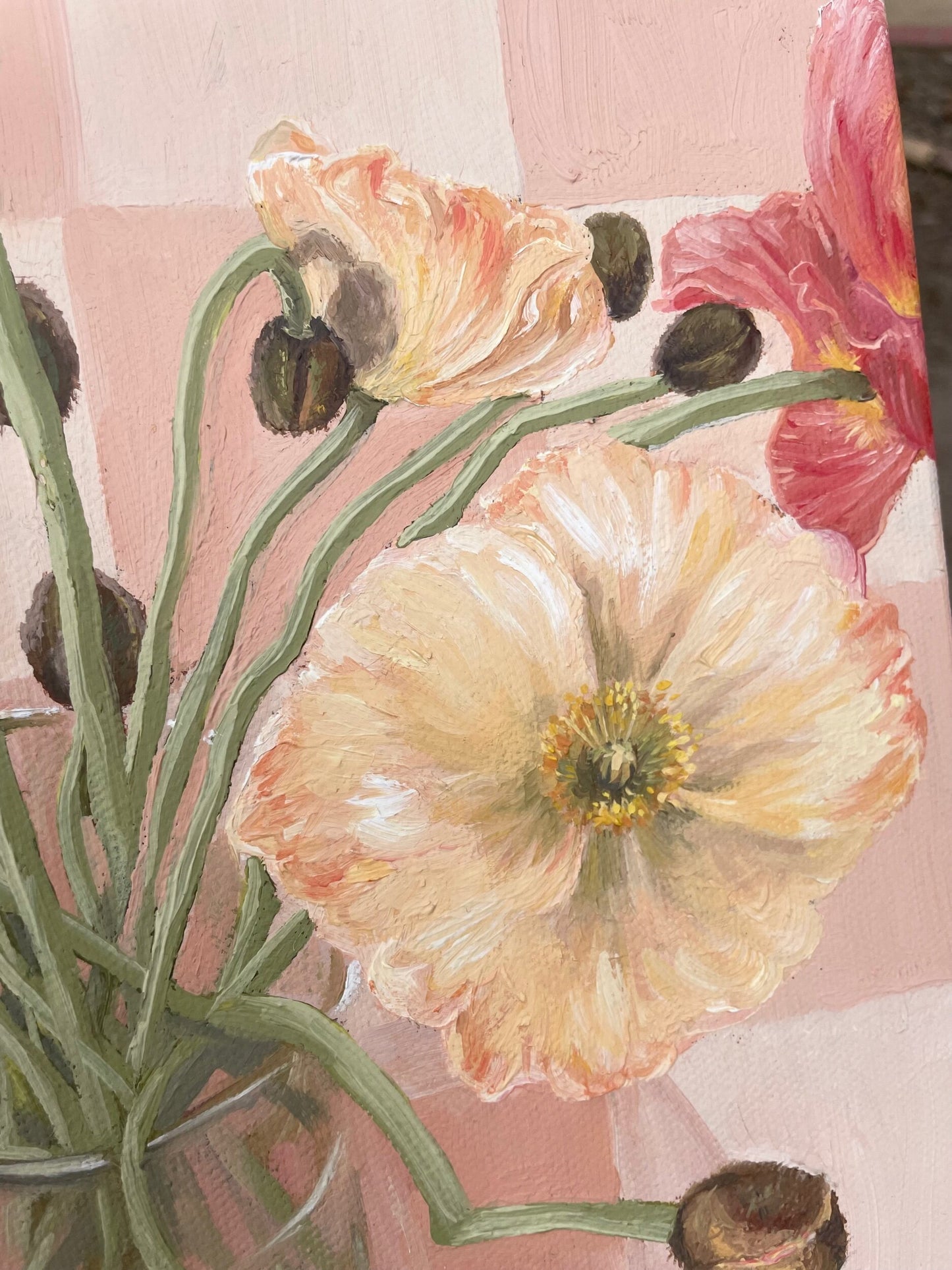 Poppies and Lemons Original Oil Painting