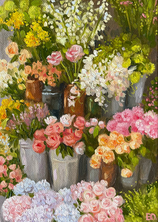 The Florist Original Oil Painting