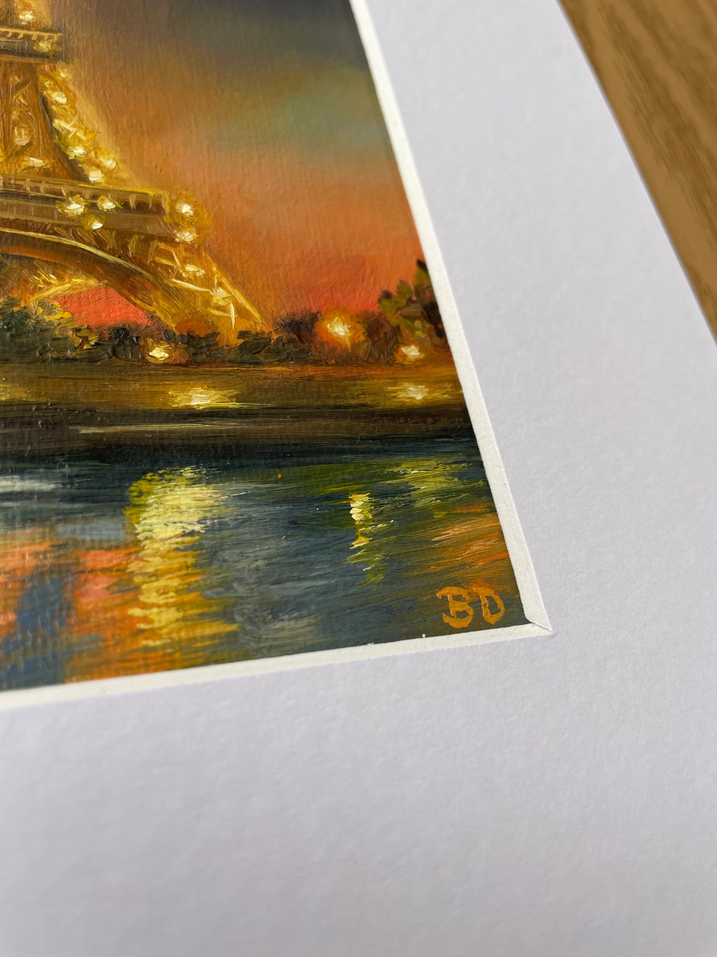 Postcard from Paris Eiffel Tower Original Oil Painting