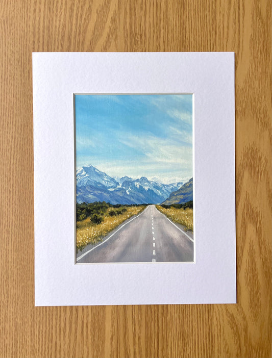 Postcard from New Zealand, Aoraki (Mt Cook) Original Oil Painting