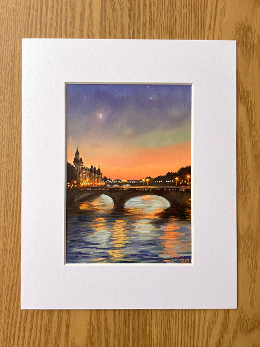 Postcard from Paris The Seine Original Oil Painting