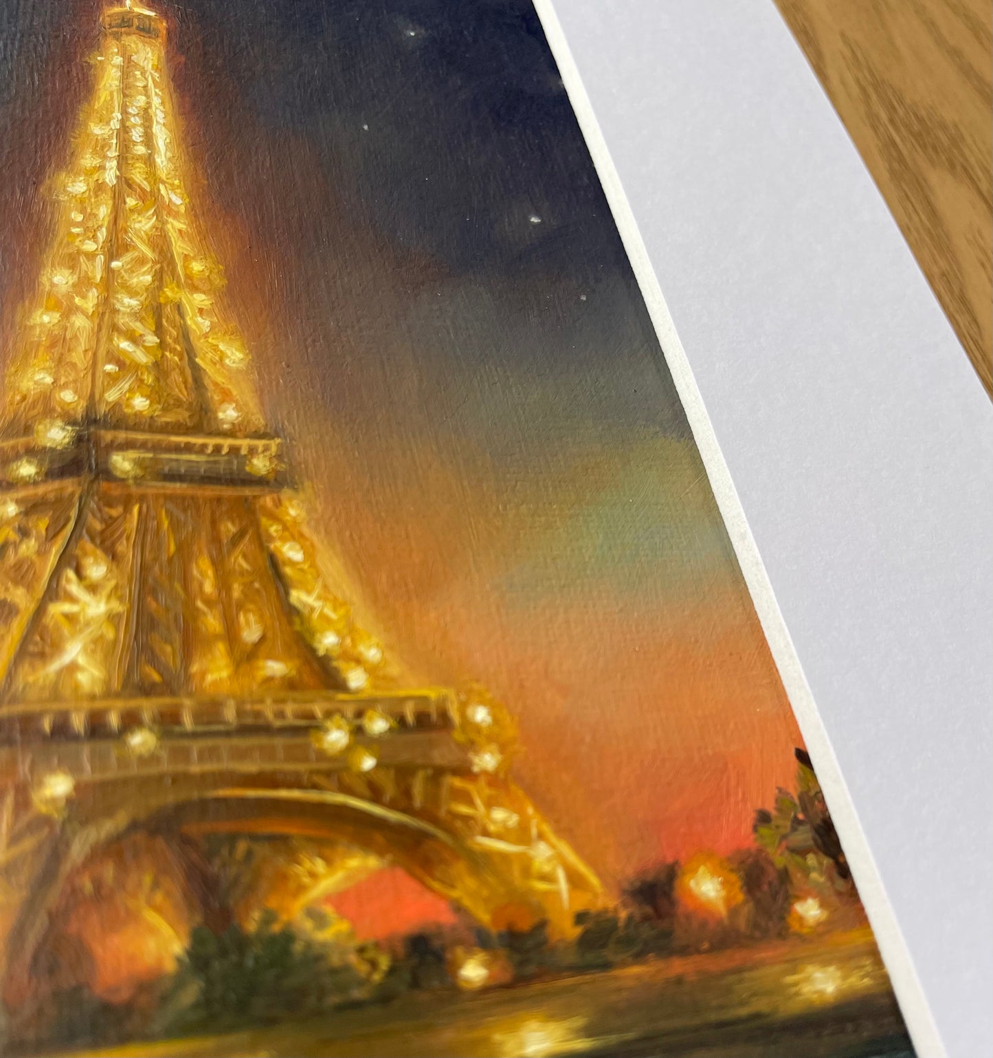 Postcard from Paris Eiffel Tower Original Oil Painting