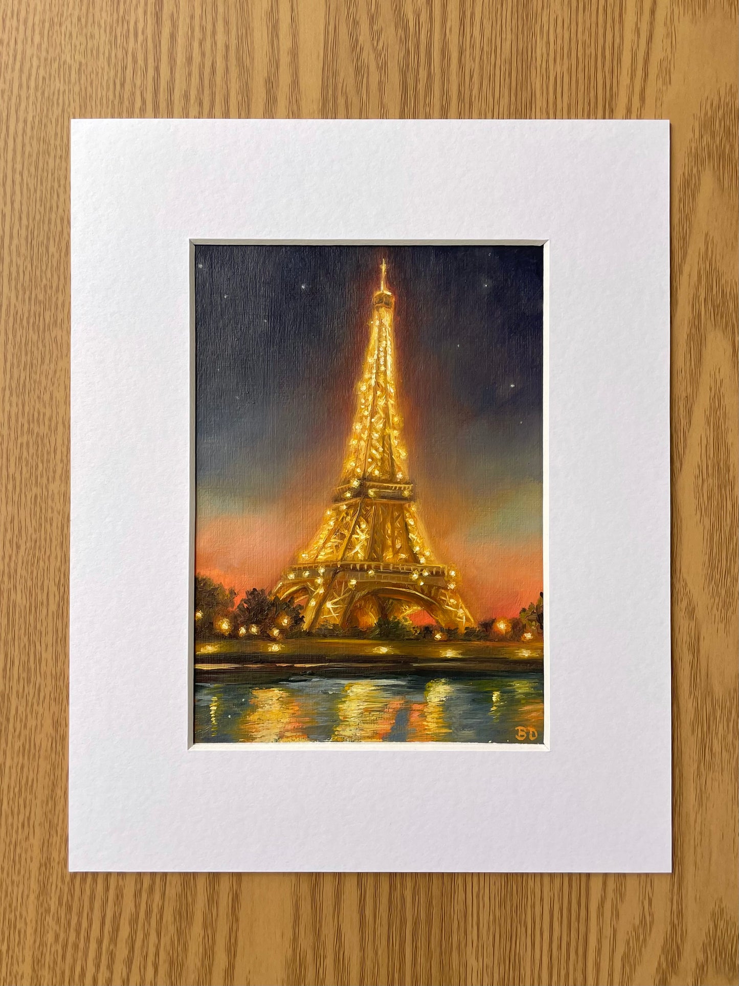 Postcard from Paris Eiffel Tower Original Oil Painting