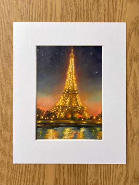 Postcard from Paris Eiffel Tower Original Oil Painting
