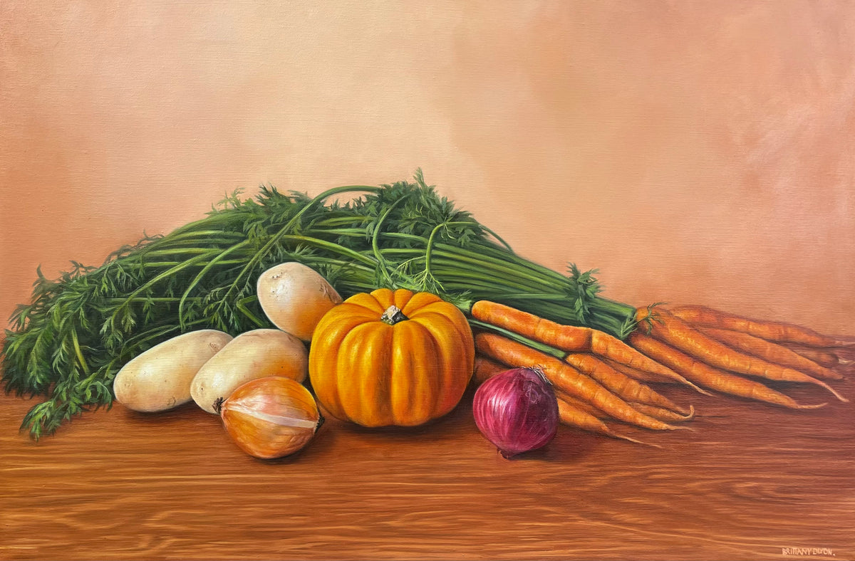 THE FAMILY HARVEST Original Oil Painting