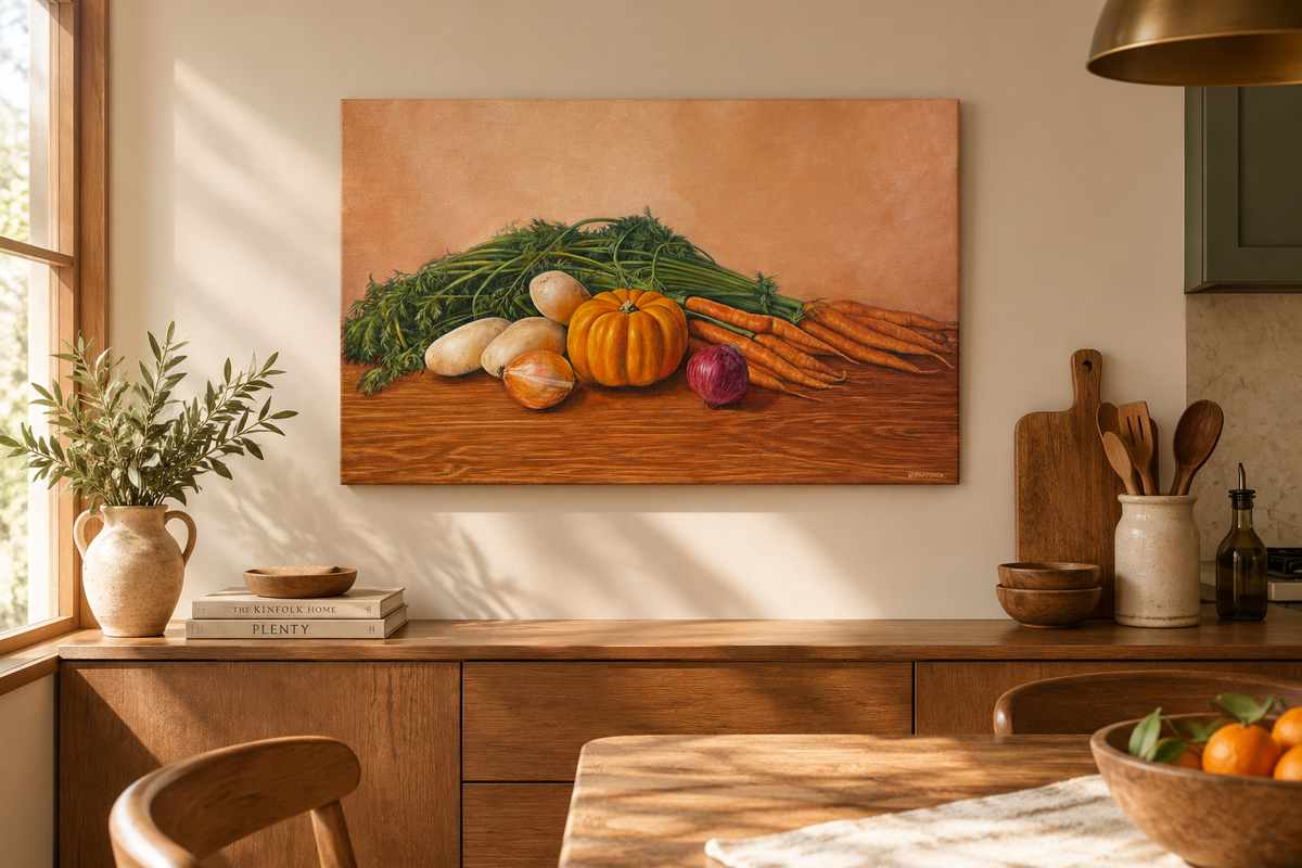 THE FAMILY HARVEST Original Oil Painting